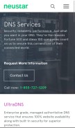 How ultradns.org looks like on a mobile device such as an iPhone.