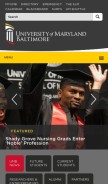 How umaryland.edu looks like on a mobile device such as an iPhone.