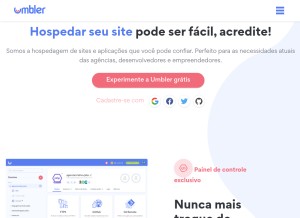 How umbler.com looks like on a tablet such as an iPad.