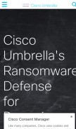 How umbrella.com looks like on a mobile device such as an iPhone.