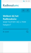 How umcn.nl looks like on a mobile device such as an iPhone.