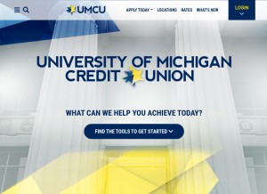 How umcu.org looks like on a tablet such as an iPad.