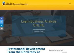 How umextended.ca looks like on a tablet such as an iPad.