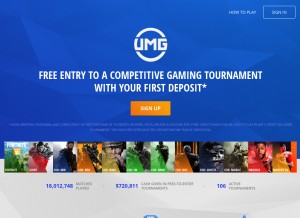 How umggaming.com looks like on a tablet such as an iPad.