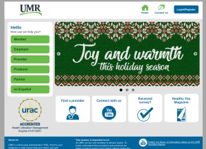 How umr.com looks like on a tablet such as an iPad.