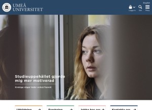 How umu.se looks like on a tablet such as an iPad.