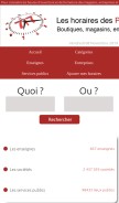 How un-horaire.fr looks like on a mobile device such as an iPhone.