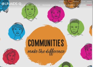 How unaids.org looks like on a tablet such as an iPad.