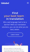 How unbabel.com looks like on a mobile device such as an iPhone.