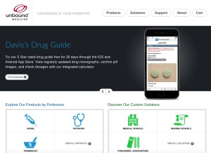How unboundmedicine.com looks like on a tablet such as an iPad.