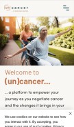 How uncancer.com looks like on a mobile device such as an iPhone.
