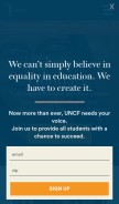 How uncf.org looks like on a mobile device such as an iPhone.