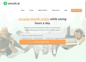 How uncoil.ai looks like on a tablet such as an iPad.
