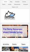 How uncovercolorado.com looks like on a mobile device such as an iPhone.