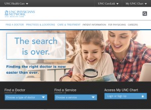 How uncpn.com looks like on a tablet such as an iPad.