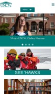 How uncw.edu looks like on a mobile device such as an iPhone.