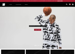 How undefeated.com looks like on a tablet such as an iPad.