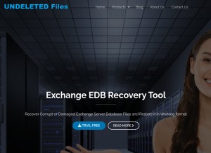 How undeletepcfiles.com looks like on a tablet such as an iPad.