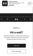 How underarmour.com looks like on a mobile device such as an iPhone.