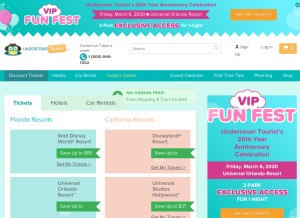 How undercovertourist.com looks like on a tablet such as an iPad.