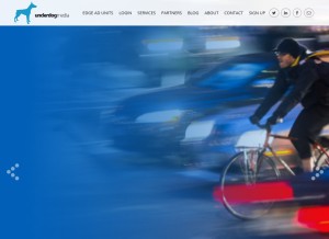 How underdogmedia.com looks like on a tablet such as an iPad.