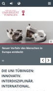 How uni-tuebingen.de looks like on a mobile device such as an iPhone.