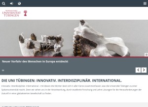 How uni-tuebingen.de looks like on a tablet such as an iPad.