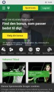 How unibet.dk looks like on a mobile device such as an iPhone.