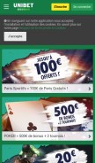 How unibet.fr looks like on a mobile device such as an iPhone.