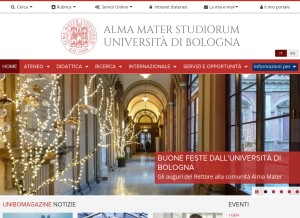 How unibo.it looks like on a tablet such as an iPad.