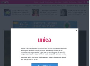 How unica.ro looks like on a tablet such as an iPad.