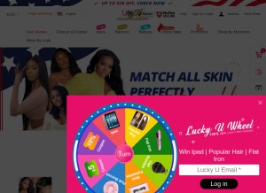 How unice.com looks like on a tablet such as an iPad.