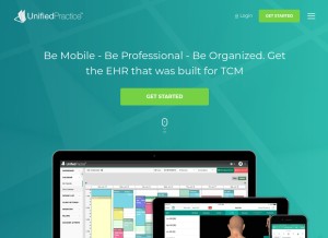 How unifiedpractice.com looks like on a tablet such as an iPad.