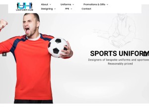 How uniformhub.ae looks like on a tablet such as an iPad.