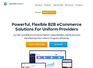 How uniformmarket.com looks like on a tablet such as an iPad.
