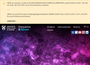 How unige.it looks like on a tablet such as an iPad.