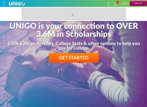 How unigo.com looks like on a tablet such as an iPad.