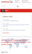How unigroupinc.com looks like on a mobile device such as an iPhone.