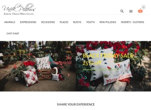 How uniikstuff.com looks like on a tablet such as an iPad.