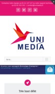How unimedia.fr looks like on a mobile device such as an iPhone.