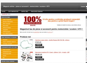 How unimotors.ro looks like on a tablet such as an iPad.