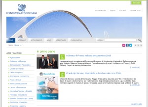 How unindustriareggioemilia.it looks like on a tablet such as an iPad.