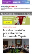 How union-morelos.mx looks like on a mobile device such as an iPhone.