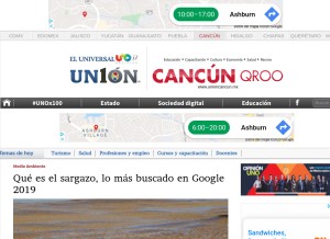 How unioncancun.mx looks like on a tablet such as an iPad.