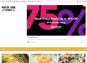 How uniquegiftstips.com looks like on a tablet such as an iPad.