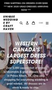 How uniqueweddings.ca looks like on a mobile device such as an iPhone.