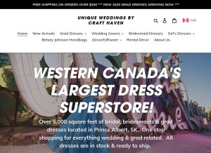 How uniqueweddings.ca looks like on a tablet such as an iPad.