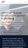How uniserver.nl looks like on a mobile device such as an iPhone.