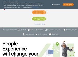 How unit4.com looks like on a tablet such as an iPad.