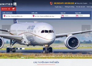 How unitedairlines-vn.com looks like on a tablet such as an iPad.